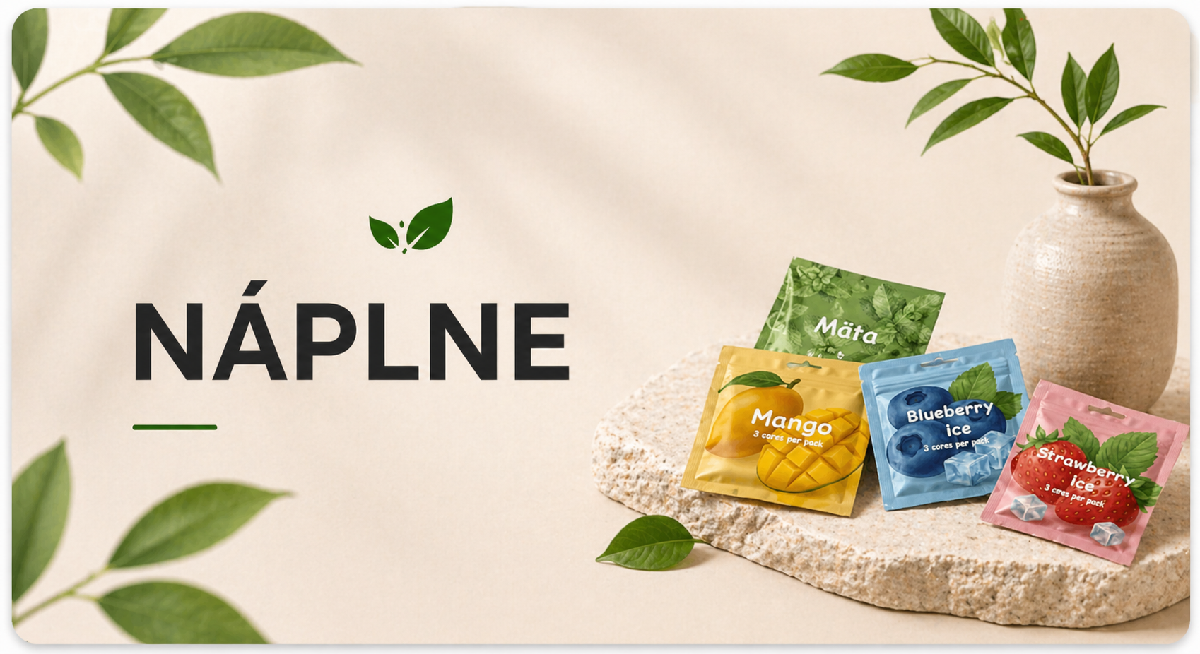 Aromatické náplně pro příjemný zážitek během dne.